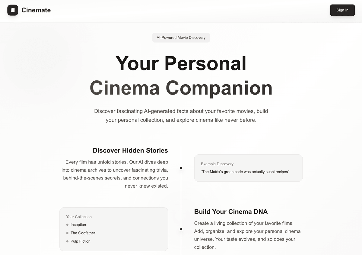 Movie Facts App project