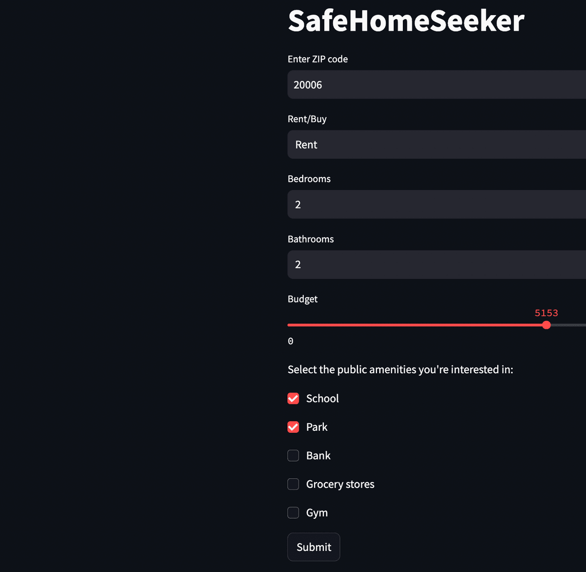 SafeHomeSeeker AI project